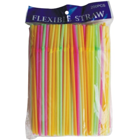 77775 PE Colors Flex Straws In A Bag, 14400PK